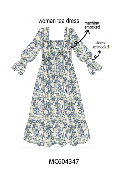 PO86 Vintage floral smocked collection