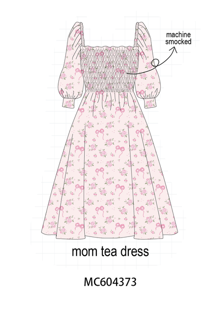 PO86 Pink rose floral bow print collection