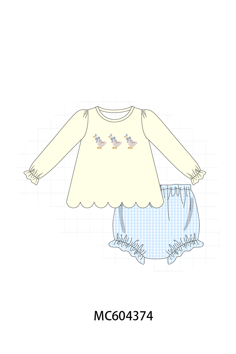 PO86 Beige goose embroidery collection