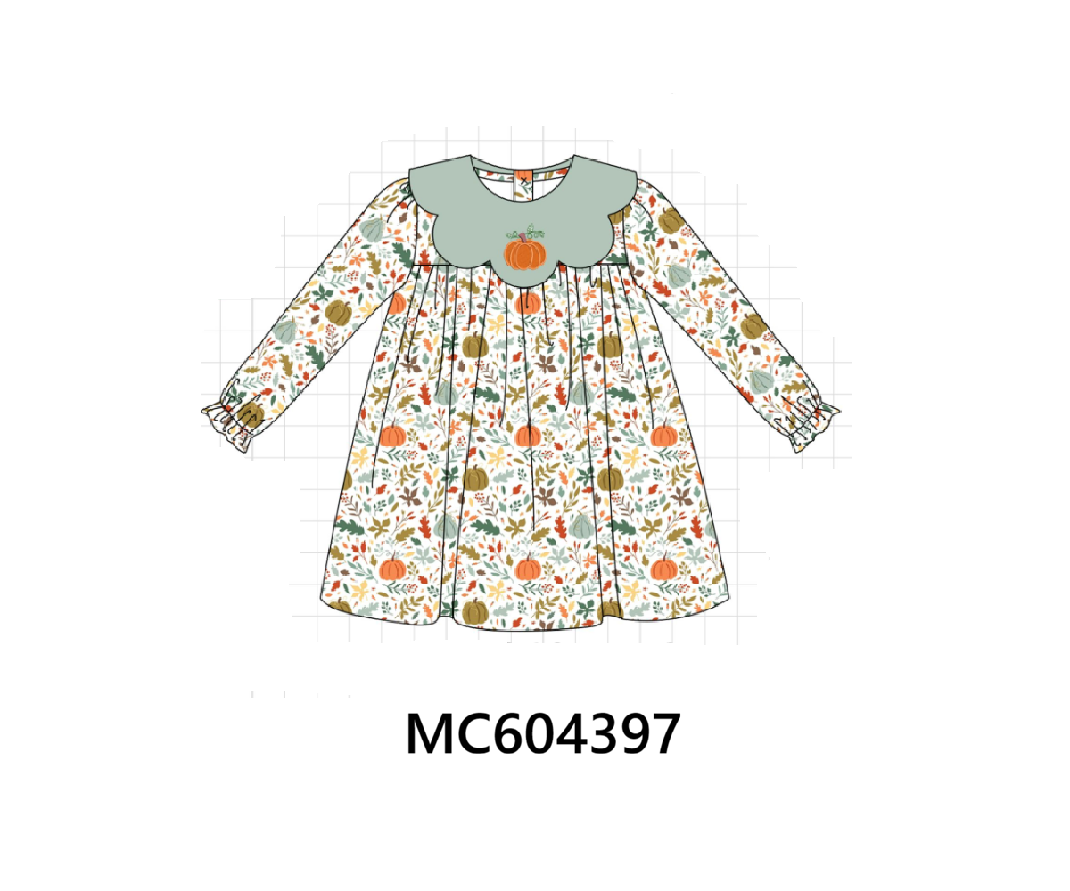 PO86 Pumpkin leaves embroidery collection