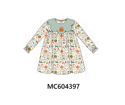 PO86 Pumpkin leaves embroidery collection
