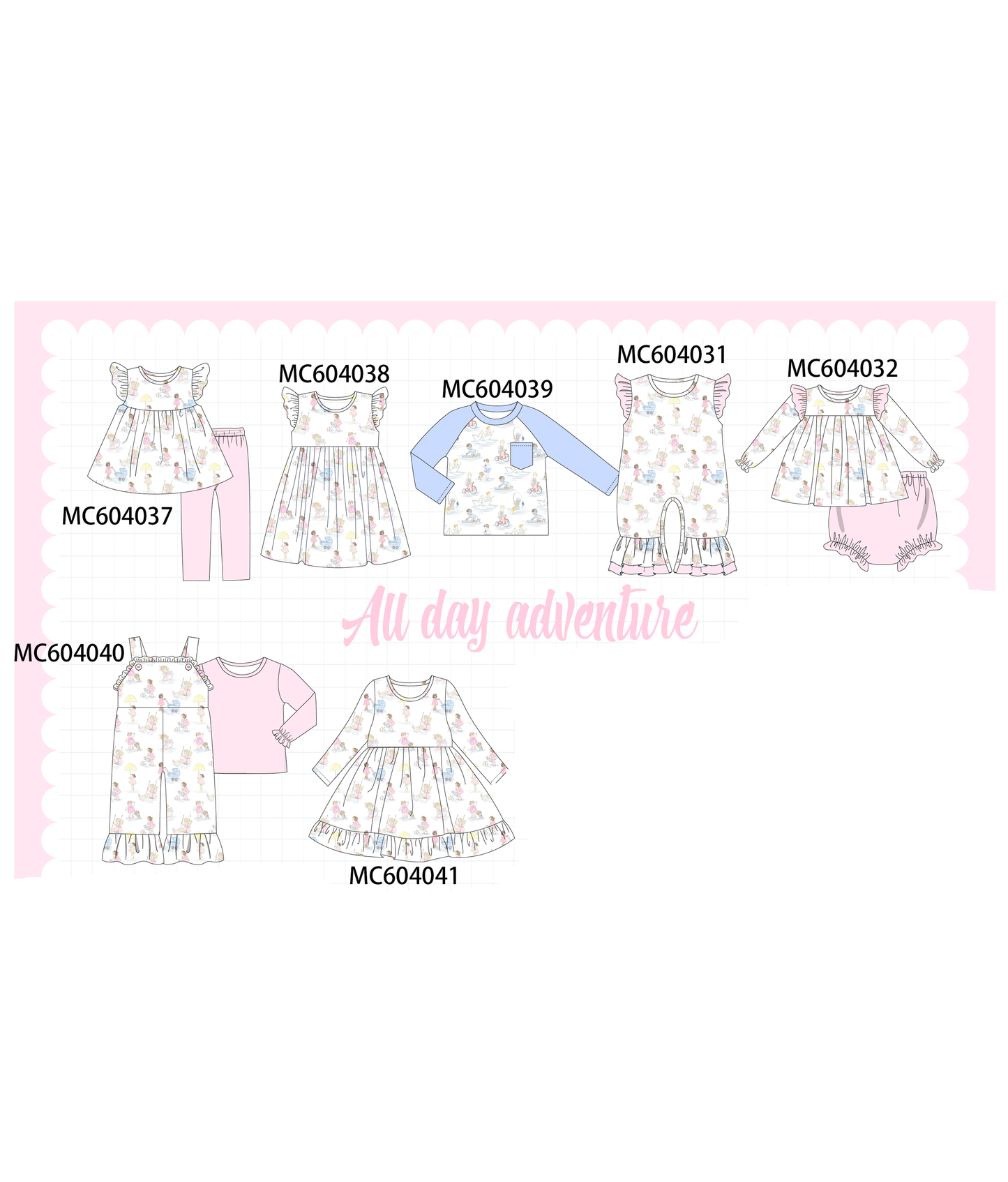 PO86 Pink all day adventure print collection 1