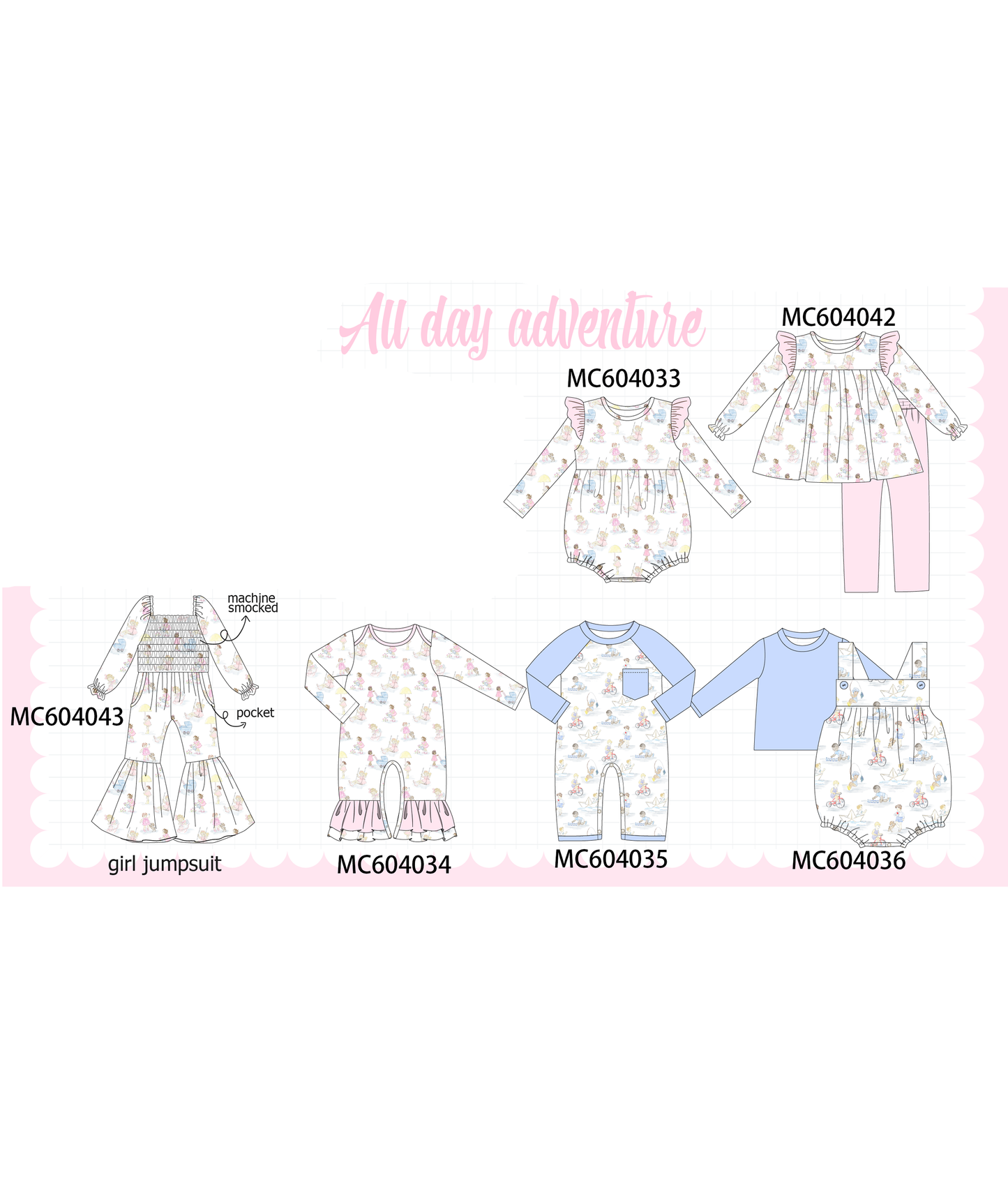 PO86 Pink all day adventure print collection 2