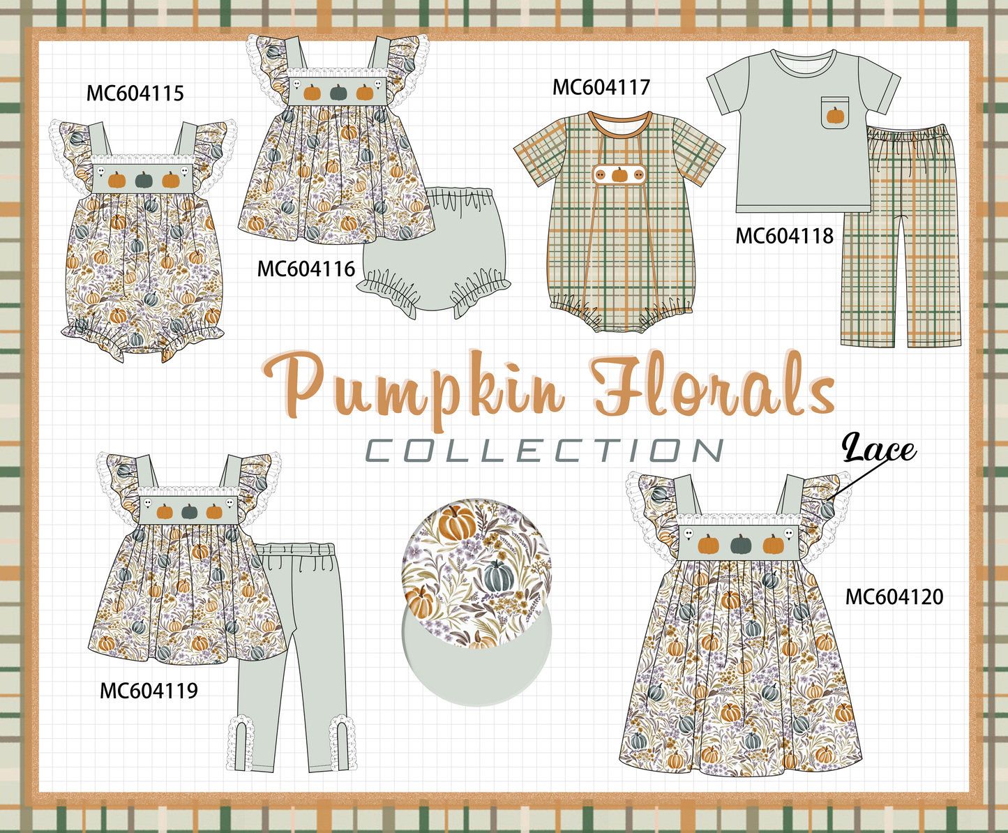 PO86 Sage pumpkin print collection