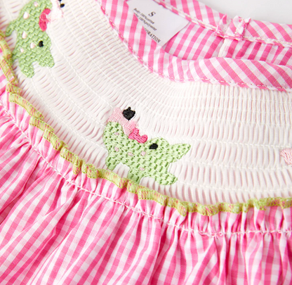 Gator Cutie Smocked Dress