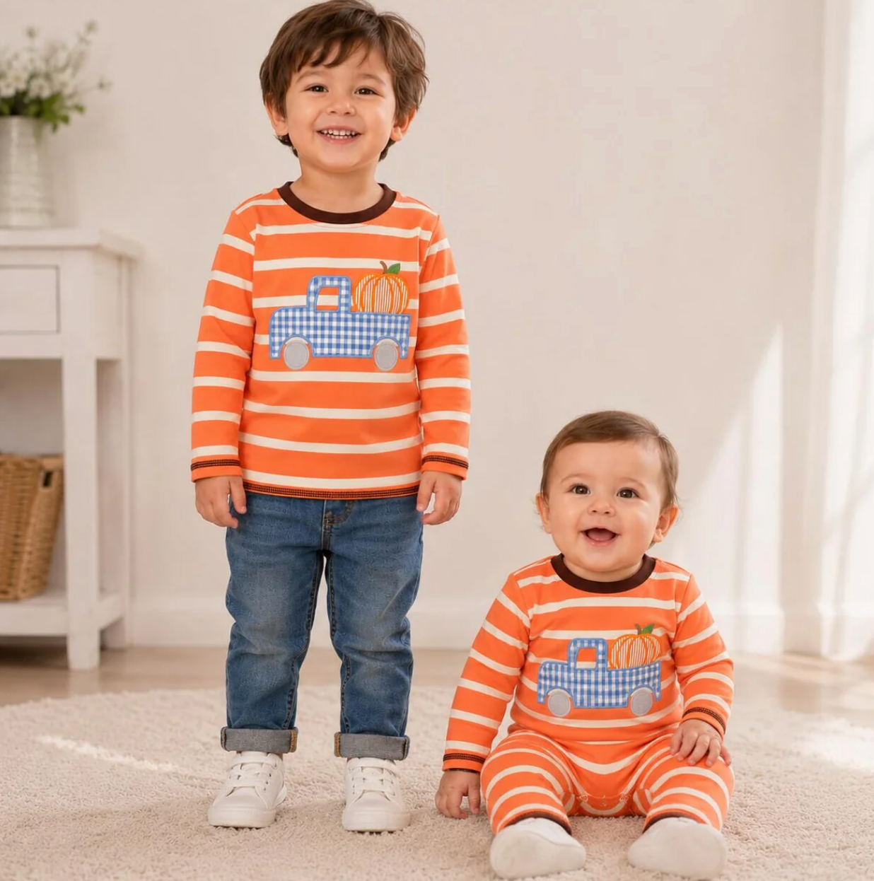 Pumpkin Truck Romper