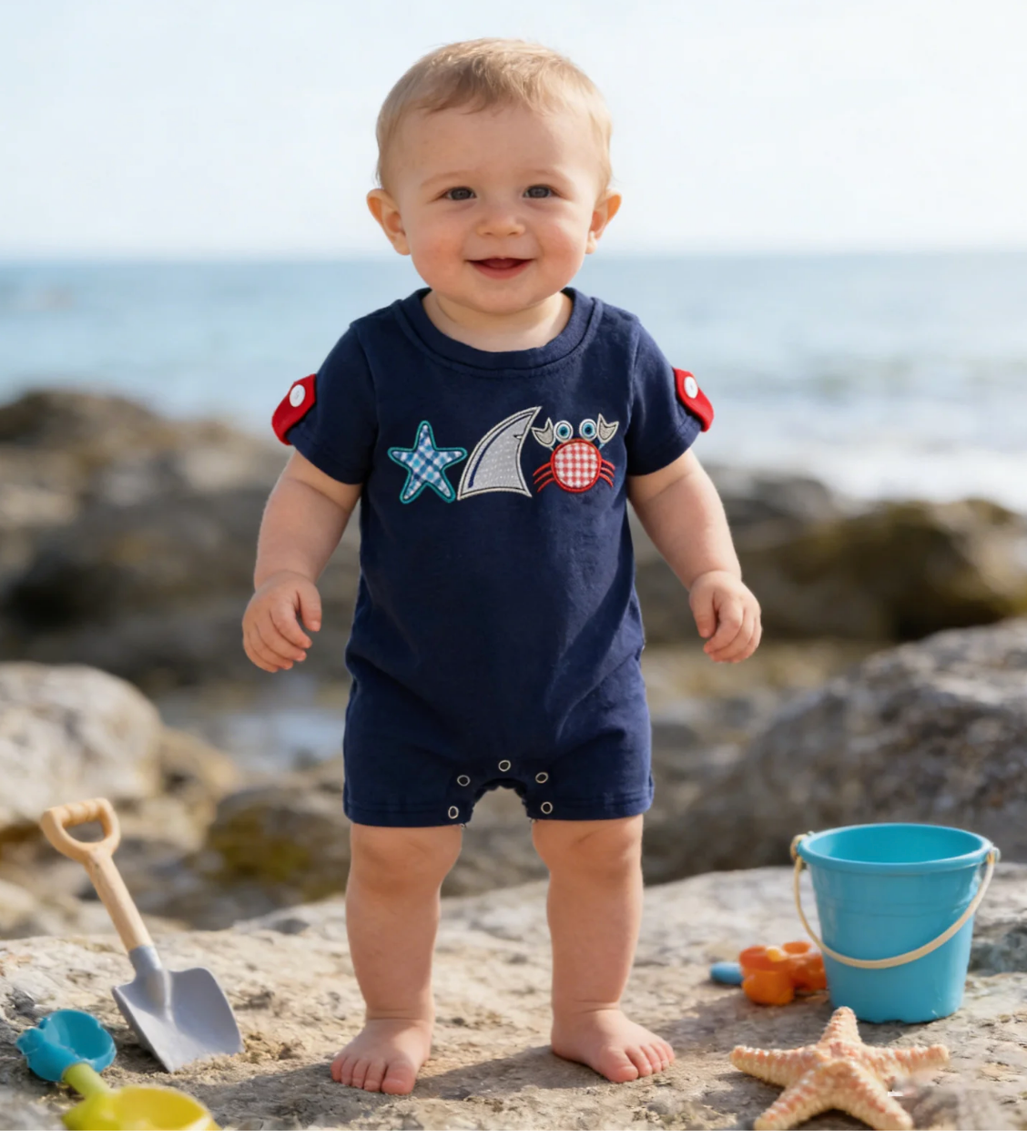 Ocean Boy Romper
