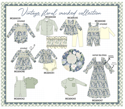 PO86 Vintage floral smocked collection