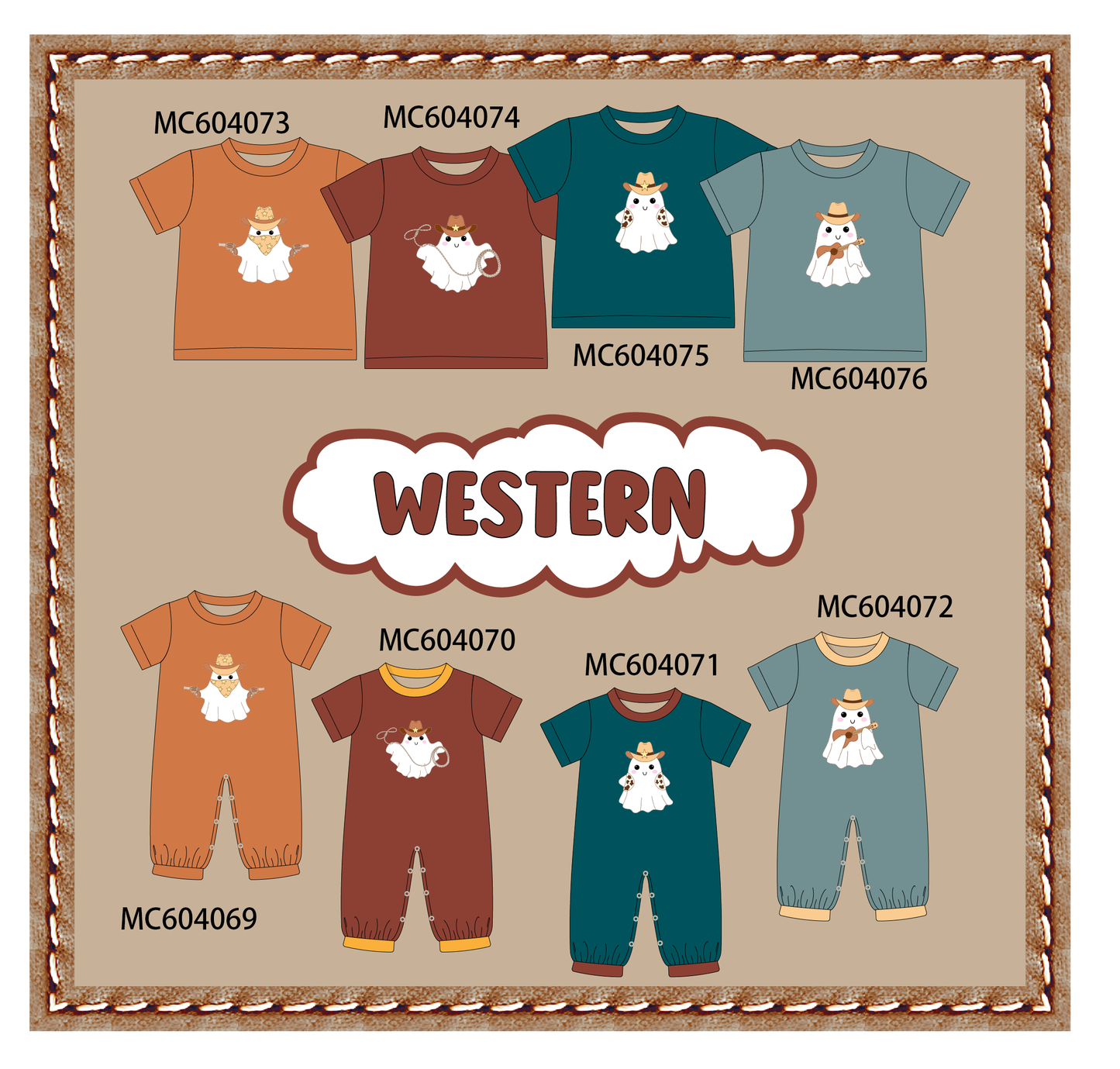 PO86 Western ghost applique collection